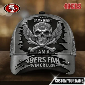 San Francisco 49ers | Premium NFL Skull Wings Fan Pride Cap AMCACS000457