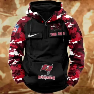 Tampa Bay Buccaneers Hot Camouflage Multi Pockets Zip Hoodie AMCCLG001143