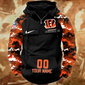 Cincinnati Bengals Hot Camouflage Multi Pockets Zip Hoodie AMCCLG001152
