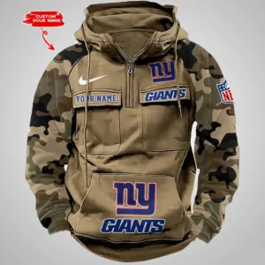New York Giants Hot Camouflage Multi Pockets Zip Hoodie AMCCLG001201