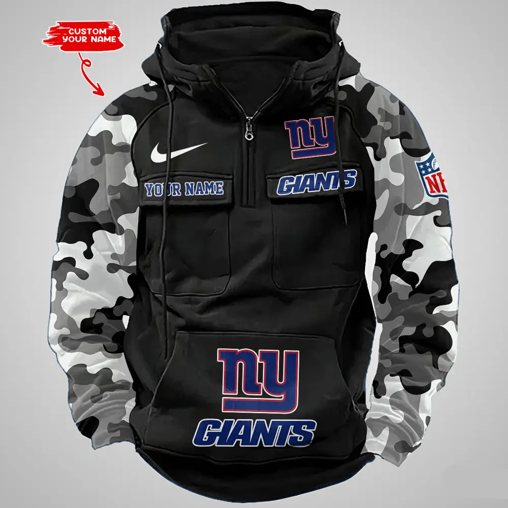 New York Giants Hot Camouflage Multi Pockets Zip Hoodie AMCCLG001201 - Image 5