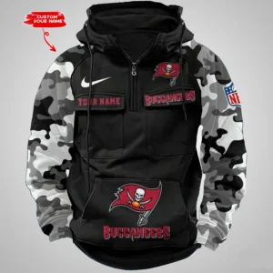 Tampa Bay Buccaneers Hot Camouflage Multi Pockets Zip Hoodie AMCCLG001207