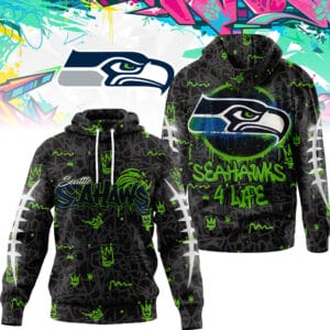 Seattle Seahawks | Premium NFL Special Graffiti My Team 4 Life Hoodie AMCCLG001307