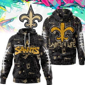 New Orleans Saints | Premium NFL Special Graffiti My Team 4 Life Hoodie AMCCLG001301