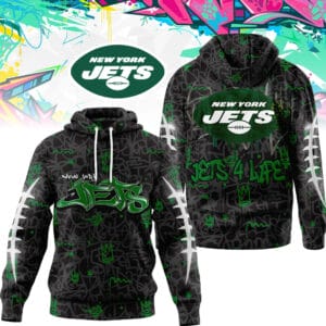 New York Jets | Premium NFL Special Graffiti My Team 4 Life Hoodie AMCCLG001303