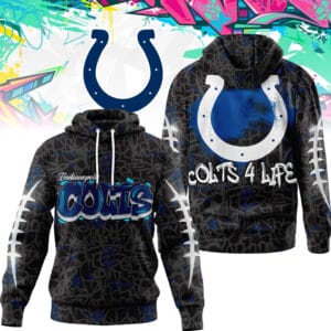 Indianapolis Colts | Premium NFL Special Graffiti My Team 4 Life Hoodie AMCCLG001292