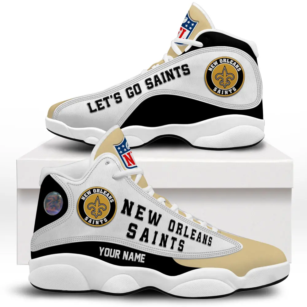 New Orleans Saints Premium NFL Game Day Air Jordan 13 AMCSHOES000065 - Image 2
