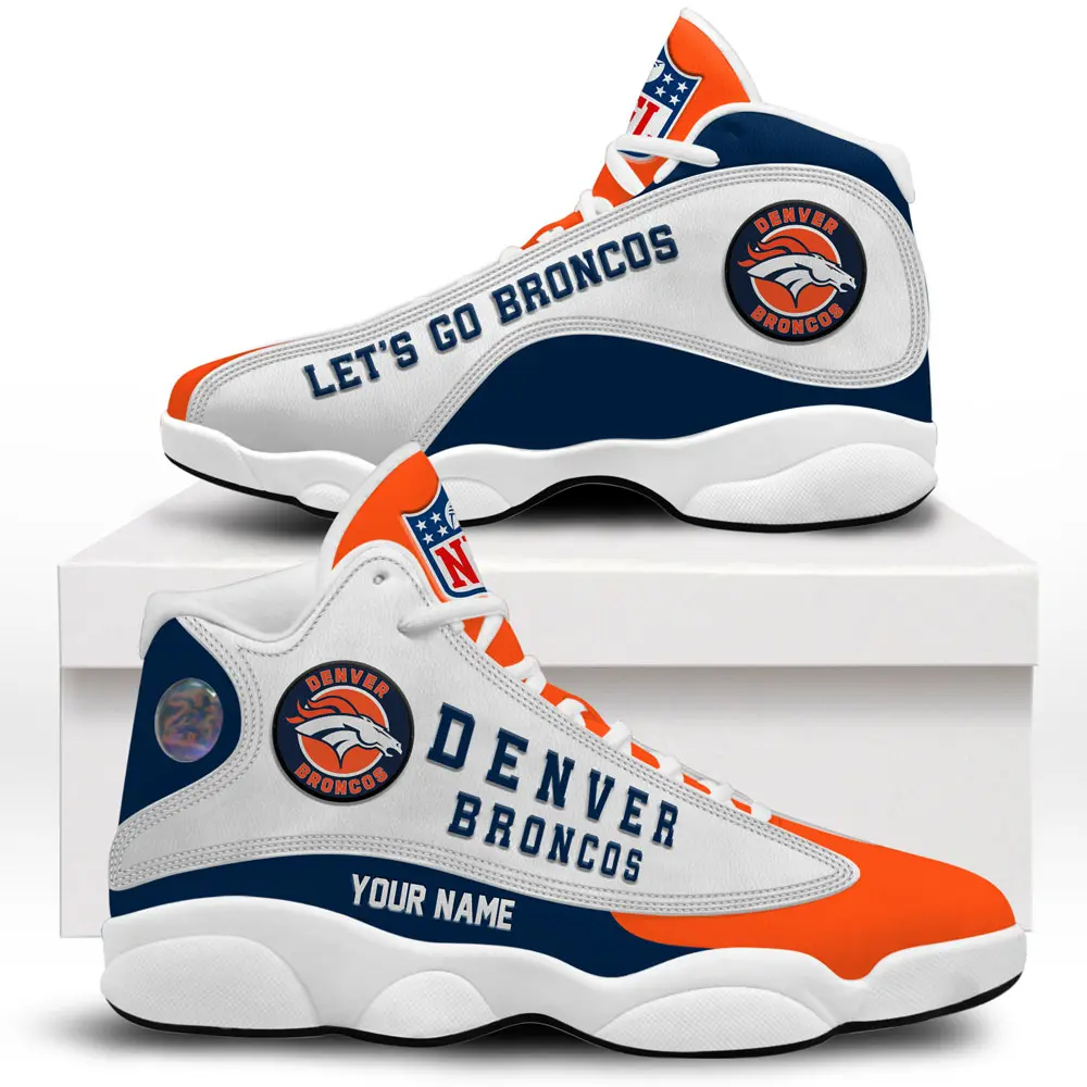 Denver Broncos Premium NFL Game Day Air Jordan 13 AMCSHOES000075 - Image 2