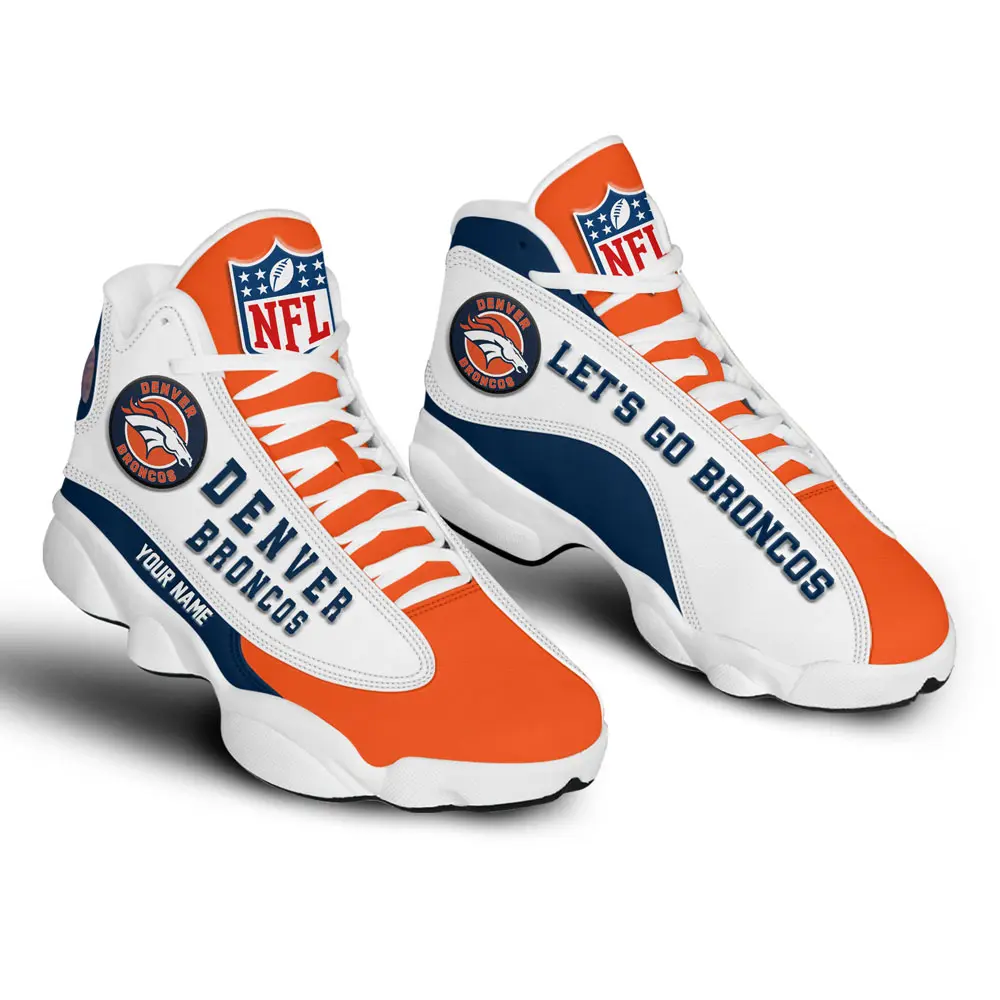 Denver Broncos Premium NFL Game Day Air Jordan 13 AMCSHOES000075 - Image 3