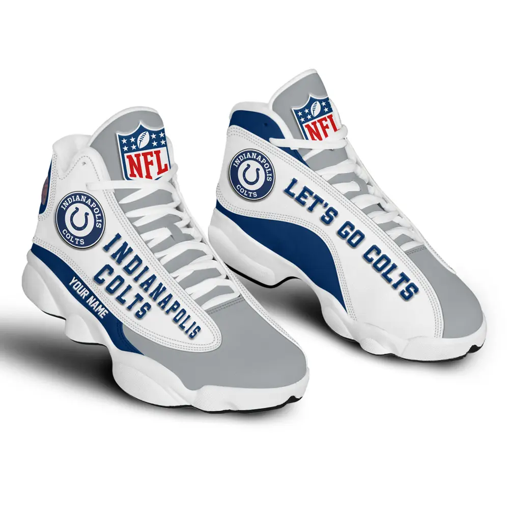 Indianapolis Colts Premium NFL Game Day Air Jordan 13 AMCSHOES000071 - Image 3