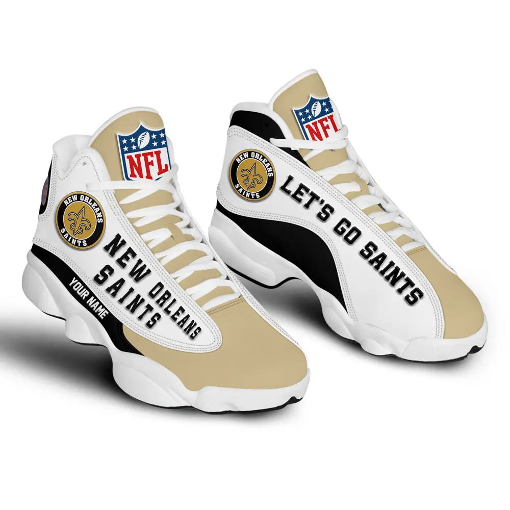 New Orleans Saints Premium NFL Game Day Air Jordan 13 AMCSHOES000065 - Image 3
