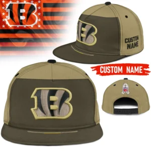 Cincinnati Bengals | Premium NFL 2025 Salute to Service Split Panel Snapback Cap AMCACS000515