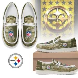 Pittsburgh Steelers | Premium NFL Salute to Service Hey Dude Shoes AMCSHOES000093