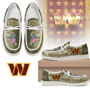 Washington Commanders | Premium NFL Salute to Service Hey Dude Shoes AMCSHOES000083