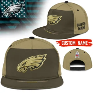 Philadelphia Eagles | Premium NFL 2025 Salute to Service Split Panel Snapback Cap AMCACS000498