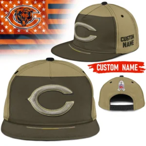 Chicago Bears | Premium NFL 2025 Salute to Service Split Panel Snapback Cap AMCACS000505