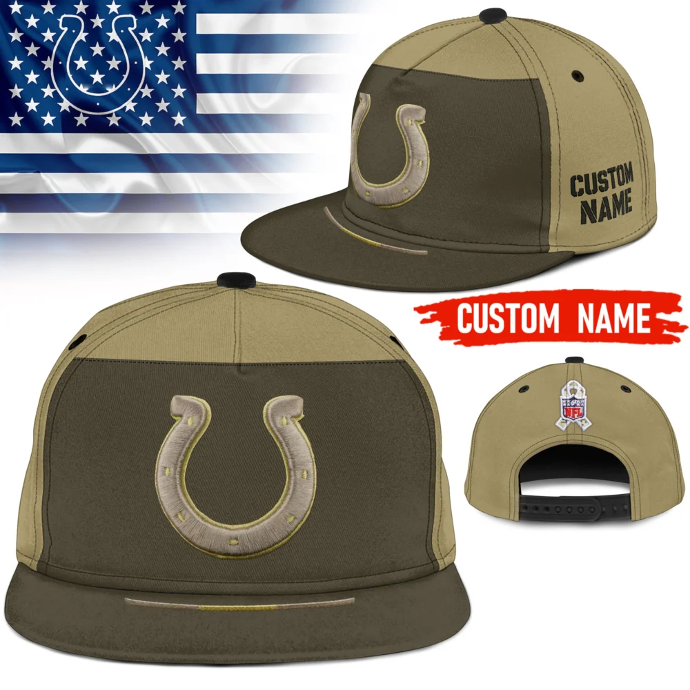 Indianapolis Colts | Premium NFL 2025 Salute to Service Split Panel Snapback Cap AMCACS000509