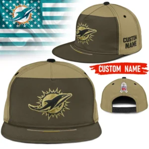 Miami Dolphins | Premium NFL 2025 Salute to Service Split Panel Snapback Cap AMCACS000502