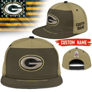 Green Bay Packers | Premium NFL 2025 Salute to Service Split Panel Snapback Cap AMCACS000511
