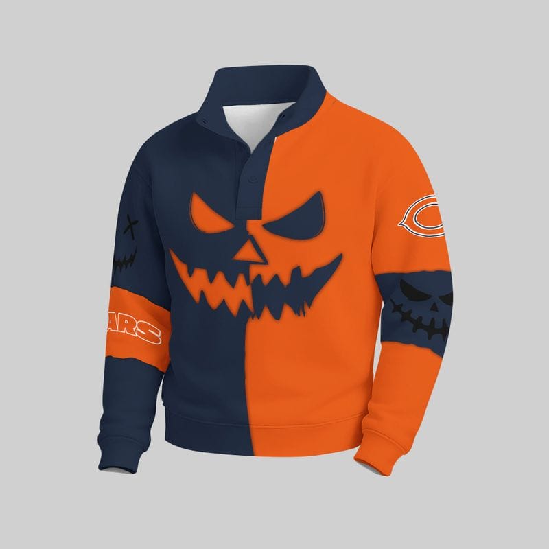 Chicago Bears x Halloween Stand Collar Sweatshirt AMCCLG001087