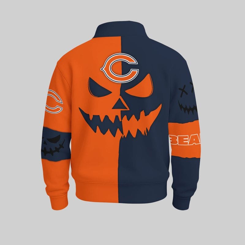 Chicago Bears x Halloween Stand Collar Sweatshirt AMCCLG001087 - Image 2