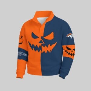 Denver Broncos x Halloween Stand Collar Sweatshirt AMCCLG001091