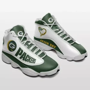 Green Bay Packers Personalized Logo Team Air Jordan 13 AMCSHOES000114