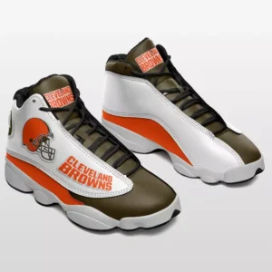 Cleveland Browns Personalized Logo Team Air Jordan 13 AMCSHOES000109