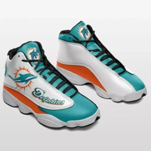 Miami Dolphins Personalized Logo Team Air Jordan 13 AMCSHOES000123