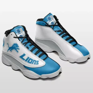 Detroit Lions Personalized Logo Team Air Jordan 13 AMCSHOES000112