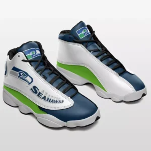 Seattle Seahawks Personalized Logo Team Air Jordan 13 AMCSHOES000135