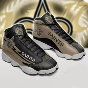 New Orleans Saints Personalized Logo Team Air Jordan 13 AMCSHOES000127