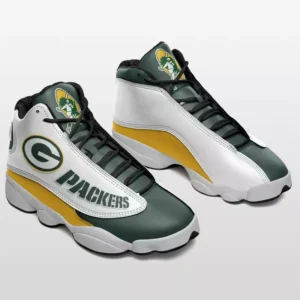 Green Bay Packers Personalized Logo Team Air Jordan 13 AMCSHOES000115