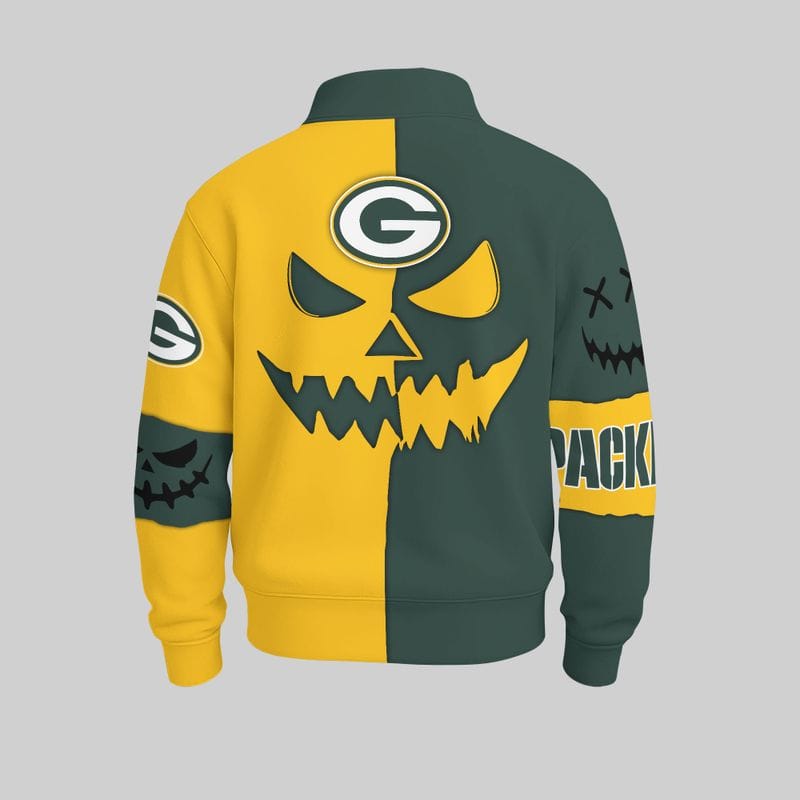 Green Bay Packers x Halloween Stand Collar Sweatshirt AMCCLG001093 - Image 2
