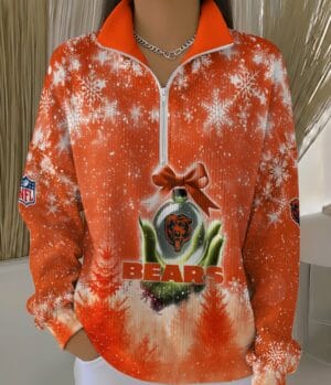 Chicago Bears 2025 Edition Quarter Zip Corduroy Sweatshirt for Christmas AMCCLG001462