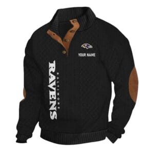 Baltimore Ravens Knitted Stand Collar Sweatshirt AMCCLG001353