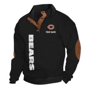 Chicago Bears Knitted Stand Collar Sweatshirt AMCCLG001344