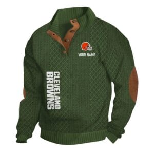 Cleveland Browns Knitted Stand Collar Sweatshirt AMCCLG001354