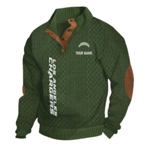 Los Angeles Chargers Knitted Stand Collar Sweatshirt AMCCLG001371