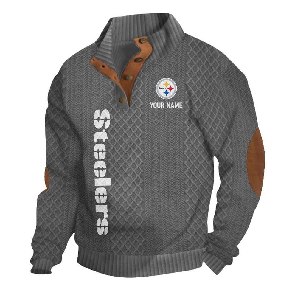 Pittsburgh Steelers Knitted Stand Collar Sweatshirt AMCCLG001368