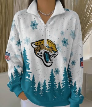 Jacksonville Jaguars 2025 Edition Quarter Zip Corduroy Sweatshirt for Christmas AMCCLG001510