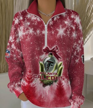 Atlanta Falcons 2025 Edition Quarter Zip Corduroy Sweatshirt for Christmas AMCCLG001440