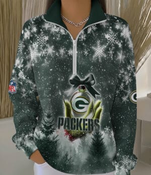 Green Bay Packers 2025 Edition Quarter Zip Corduroy Sweatshirt for Christmas AMCCLG001473