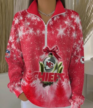 Kansas City Chiefs 2025 Edition Quarter Zip Corduroy Sweatshirt for Christmas AMCCLG001486