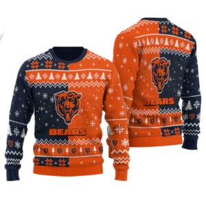 Chicago Bears Personalized Ugly Christmas Sweater AMCCLG001793