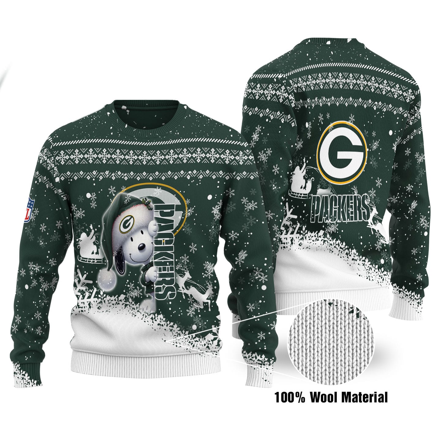 Green Bay Packers Personalized Ugly Christmas Sweater AMCCLG001812