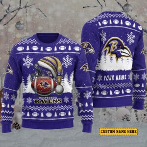Baltimore Ravens Personalized Ugly Christmas Sweater AMCCLG001785