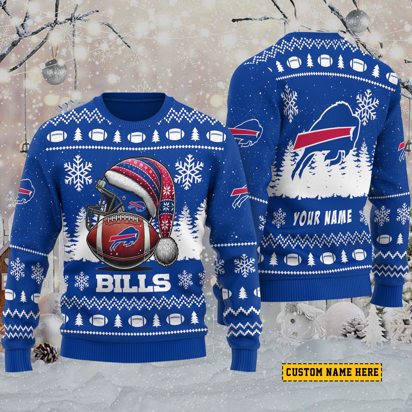 Buffalo Bills Personalized Ugly Christmas Sweater AMCCLG001788
