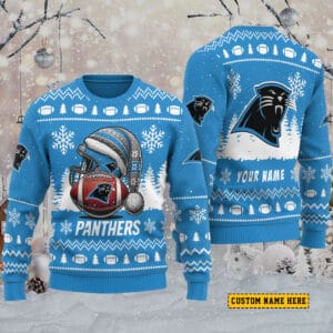 Carolina Panthers Personalized Ugly Christmas Sweater AMCCLG001789