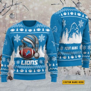 Detroit Lions Personalized Ugly Christmas Sweater AMCCLG001807